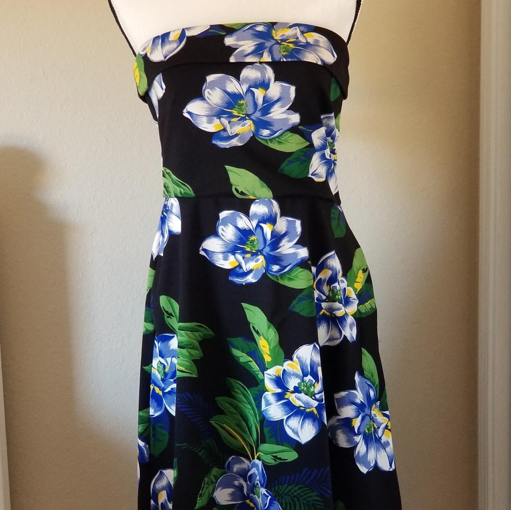 Banana Repubic Strapless Hawaiian Dress Size 10